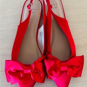 Women's Red Slingback Shoes